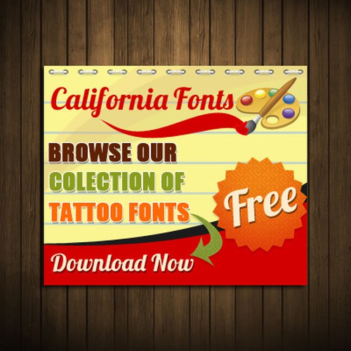 California Fonts needs Banner ads デザイン by ConceptAlley