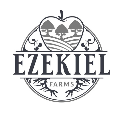 A sweet, earthy logo for a regenerative fruit farm-ontwerp door Trzy ♛