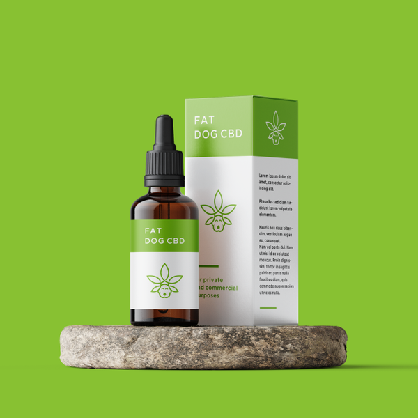 Design by Hapindz titled "dog + cannabis"