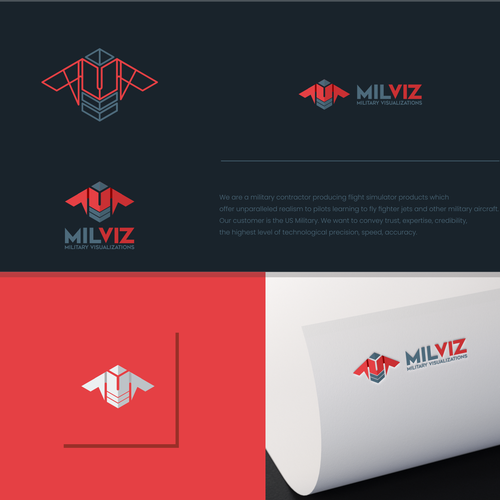 MILVIZ Logo - Producer of Military Flight Simulation Design von arfi_▼