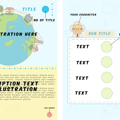 Bi Lingual Children S Picture Dictionary Page Template