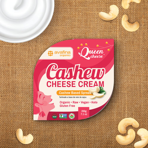 Vegan Cashew Cheese Packaging Rebrand Design by Kedaigraphic