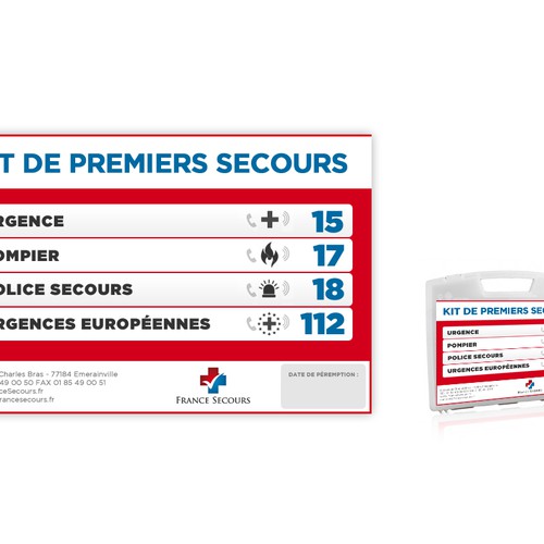Etiquette pour le premiers secours Design by Limun.Design