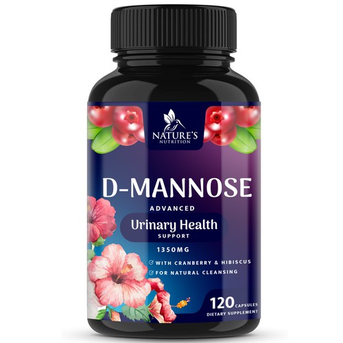 Colorful D-Mannose Design Needed for Nature's Nutrition Design by R O S H I N