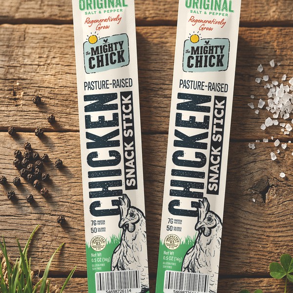 Chicken snack stick design 