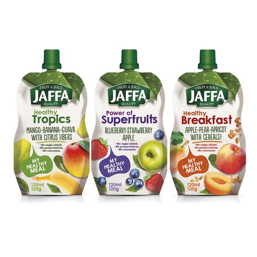 Diseño de Develop Concept Design for Jaffa "Fruit in Pocket" adults’ fruit and berry puree de lunar1