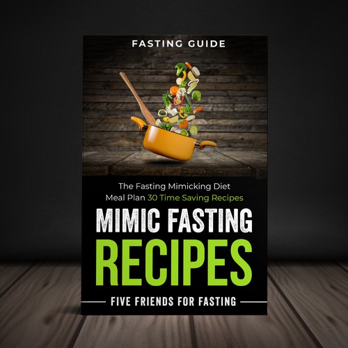 Design a fancy cover+basic layout for an e-book-based recipe book for the new fasting technique FMD Design von Yna