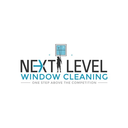 eye-catching window cleaning logo, appeals to homeowners. Design by Elite Craters