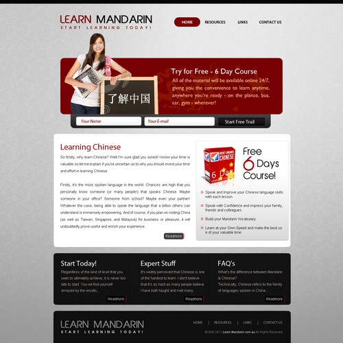 Create the next website design for Learn Mandarin Design by DesignSpeaks