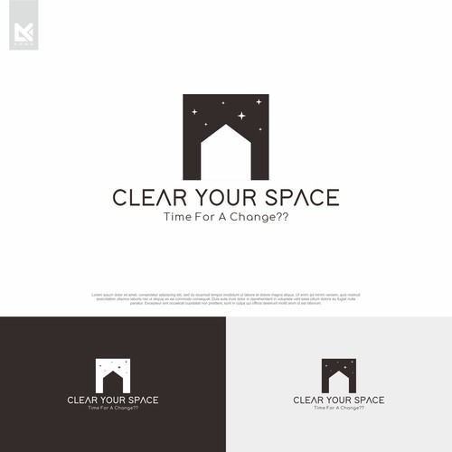 A logo to attract those wanting a beautifully organised & clutter free home Ontwerp door K R W N