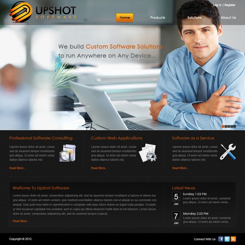 Help Upshot Software with a new website design Réalisé par N-Company