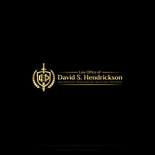 logo and letterhead for military criminal defense law firm Design von ironmaiden™