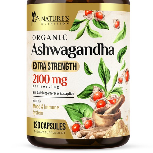Ashwagandha Design Needed for Nature's Nutrition Design by UnderTheSea™