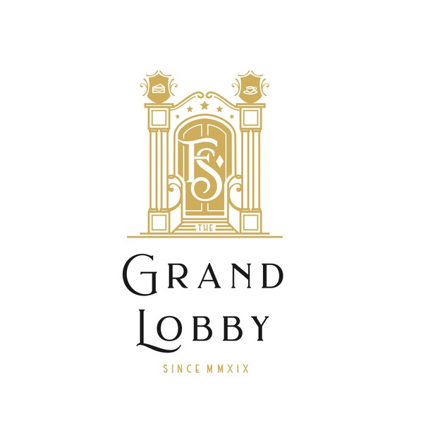 art-deco logo style for grand hotel