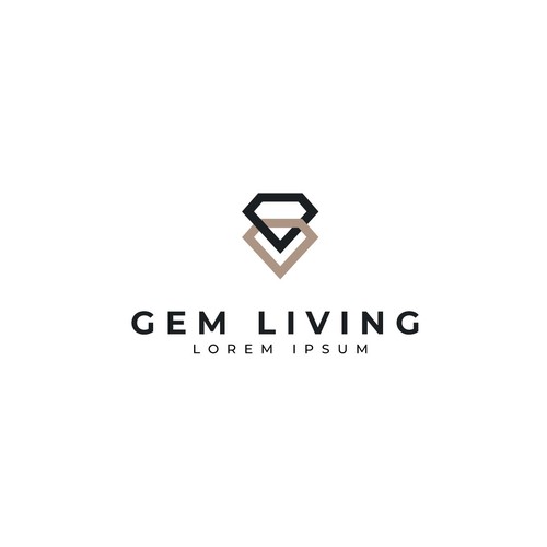 Geometrical, minimalist, modern brand design for Gem Living Design by Logo D. Sign