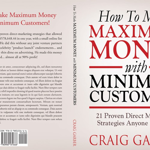 New book cover design for "How To Make Maximum Money With Minimum Customers" デザイン by line14