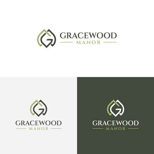 "Logo for Gracewood Manor: a residential care home that feels like home" winning Logo design