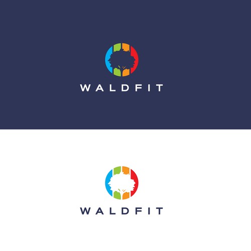 Calm, relaxing logo to suggest gaining peace of mind and health in forests Design by reflect the style ™