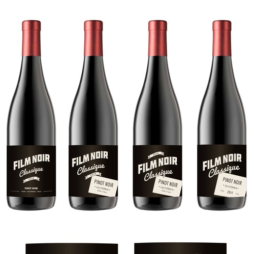 Movie Themed Wine Label - Film Noir Classique Design by milten