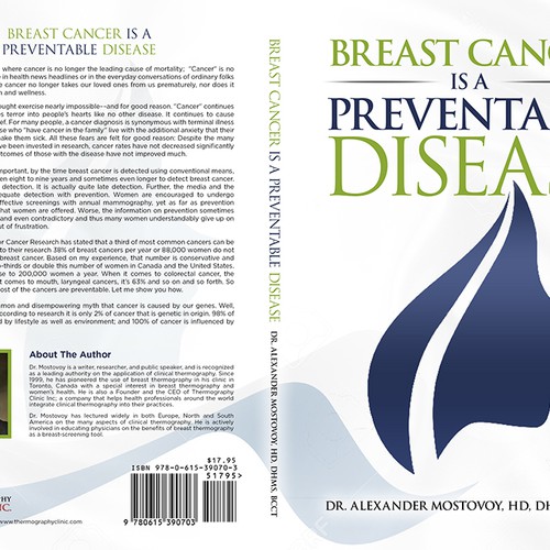 Create a catchy book cover for Breast Cancer Is A Preventable Disease Design by Cover Belle