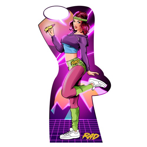 Vintage Pop-Art Comic Book Woman for Life Size Cardboard Cutout Design by reborn-rebel