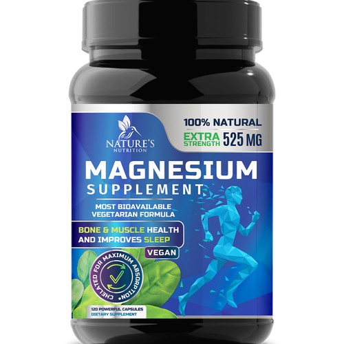 Natural Magnesium Glycinate Design needed for Nature's Nutrition Design by Wfemme