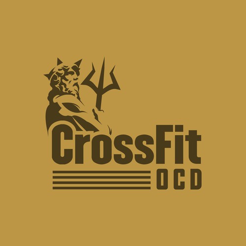 Logo pour une salle de CrossFit (France), thématique : trident, mer, odyssée, poseidon … Design by Daniel_Farits