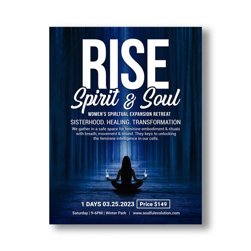 Spiritual Retreat Flyer Design by The Cloud Digital