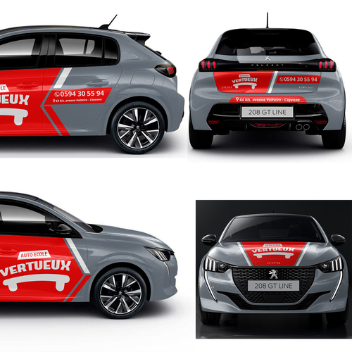 Simple Classy car design for a company that teach people how to drive Design by theANUNGs