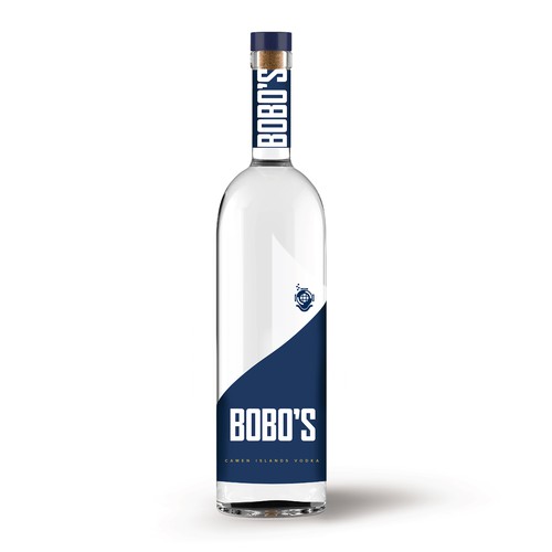 Product label for Cayman islands premium vodka Design by Osolindu