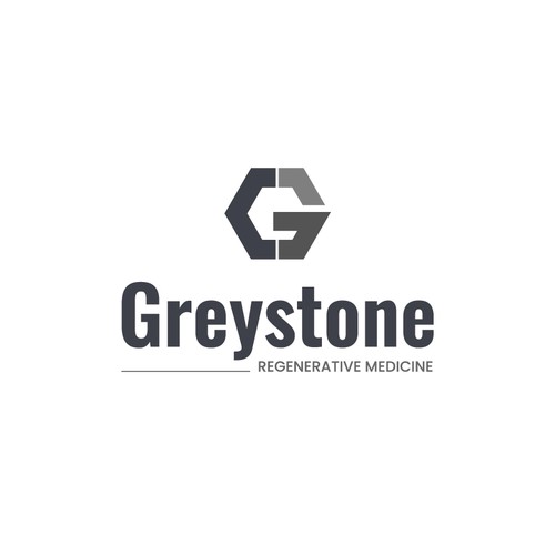 I like the lettering of Greystone here.  And then below Greystone a grey, stone-like structure with mortar or joints in  Design von Junaid.J