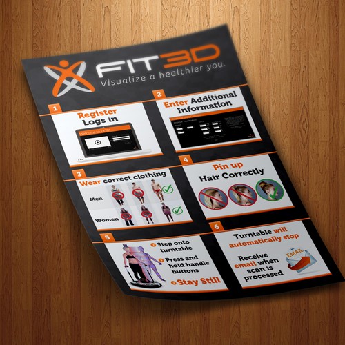 Fit3D Scan Preparation Poster Design by Plamen.me