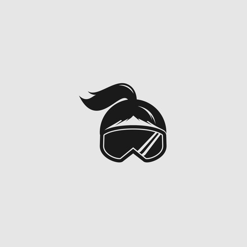 a classic yet fun logo for the fearless, confident, sporty, fun badass female skier full of spirit Design by sevenart99