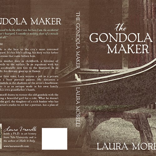 Book cover for The Gondola Maker: A novel set in 16th-century Venice Design by TeaBerry