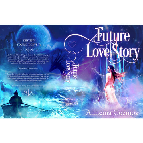 Children's Sci-fi Love Story Book Cover Contest! Space Captains and Princesses. Future Love Story! Design réalisé par astreencre