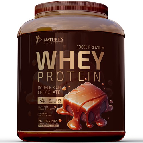 R O S H I NさんのTasty Whey Protein Chocolate Design Needed for Nature's Nutritionデザイン