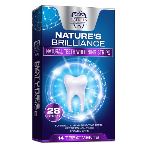 Natural Design Needed for Nature's Brilliance Whitening Strips Design by sapienpack