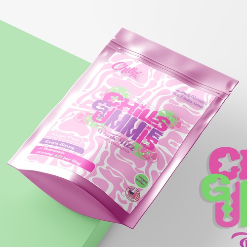 CHILLZ CBD Brand need his new packaging for his DELTA 8 Gummies Design by JoyDesign:)