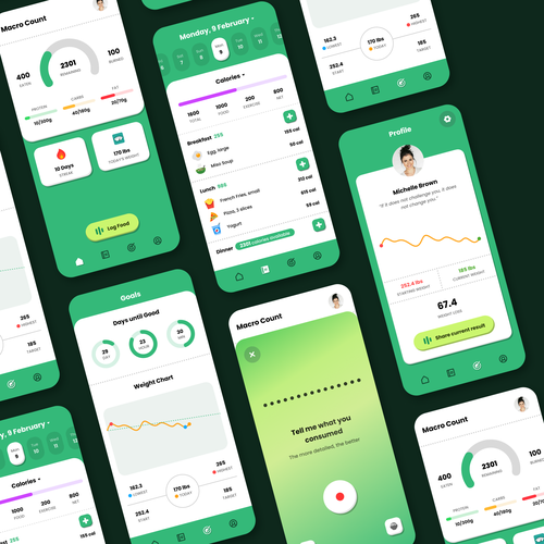 Macro Nutrition Tracking App Design by Ridho Ibrahim