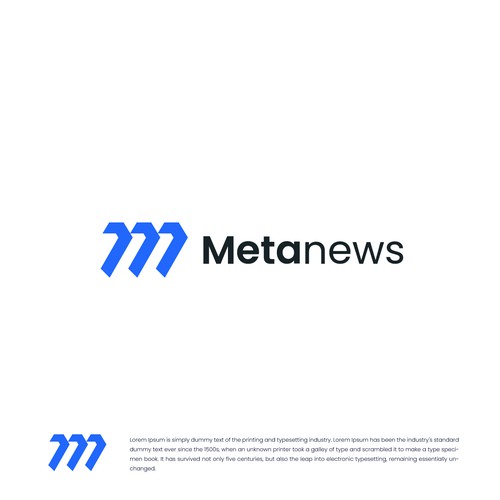 Design a logo for a web3 News platform called MetaNews Design by Freelier-Studio