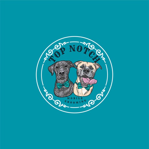 Luxury mobile dog grooming business looking for an eye popping slightly vintage feel design. Design by cus.