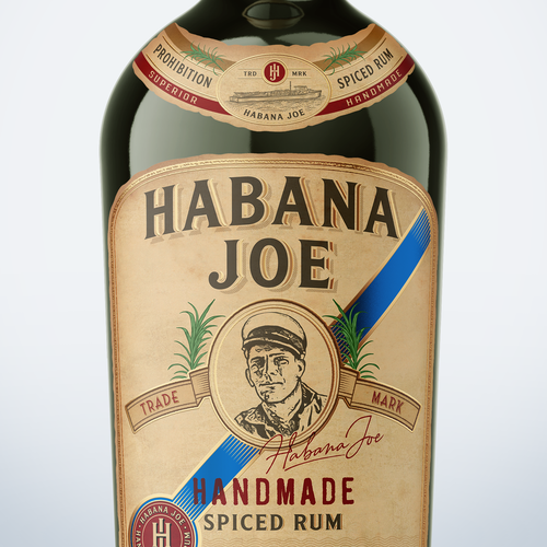 Handmade Spiced Rum Label design-ontwerp door BDV