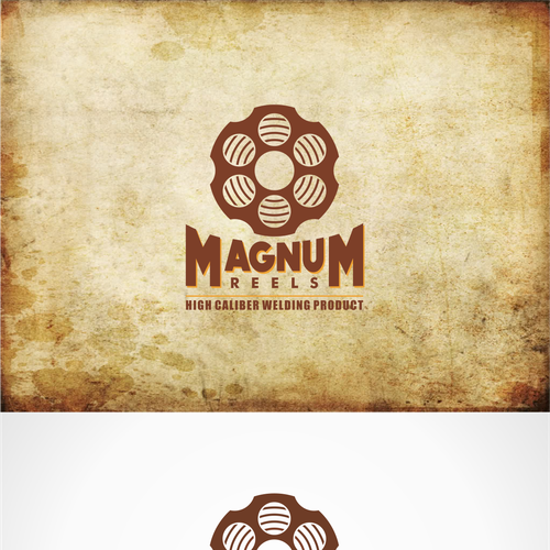 Create a vintage Magnum logo and brand identity for a welding accessories company. Design by zammax