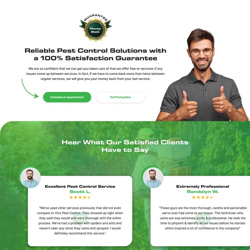 Pest Control Company - Website Re-Design Design by Anant Gupta