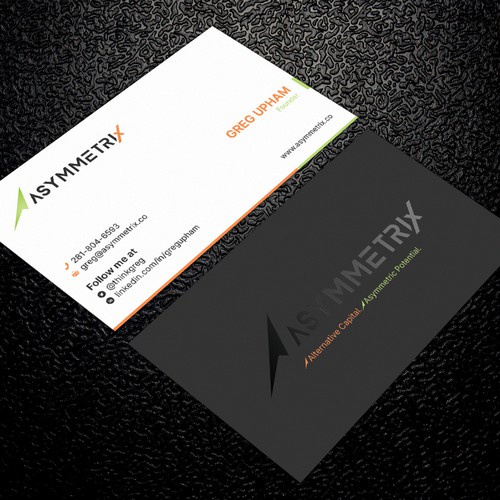 Design a cool, edgey but sophisticated business card for an alternative investment firm. Design von ™SF_Design™