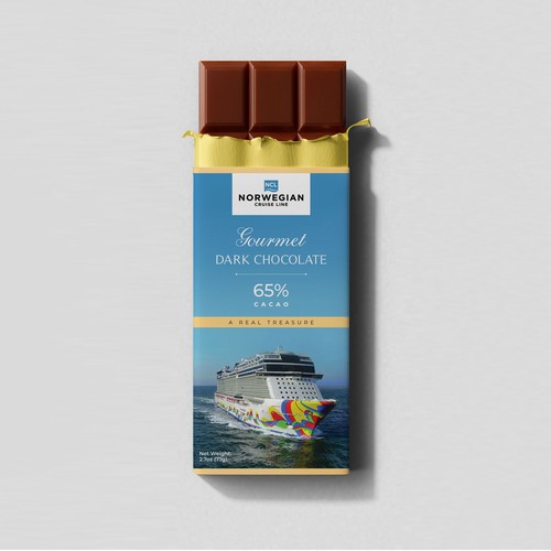 Chocolate Bar Wrapper for Cruiseline Design by Lunita Tjandra