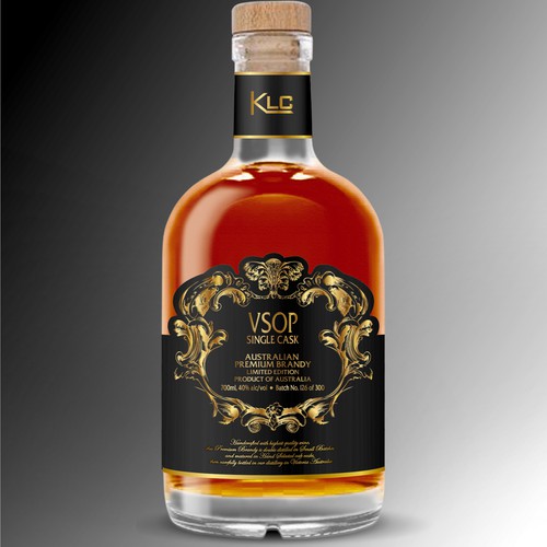 Classic & very premium Australian brandy label Design by Debdutta*