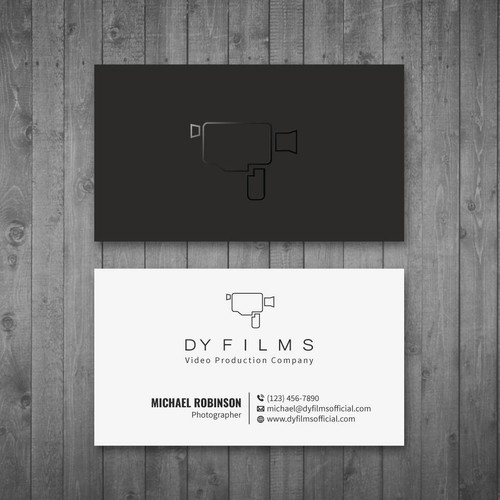 Business card for video production company Design by Tcmenk