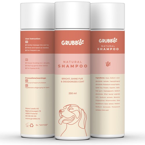 Design label for dog shampoo Réalisé par Imee008