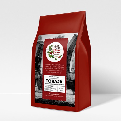 Label for specialty coffee roasted bean packaging Design by Dzhafir